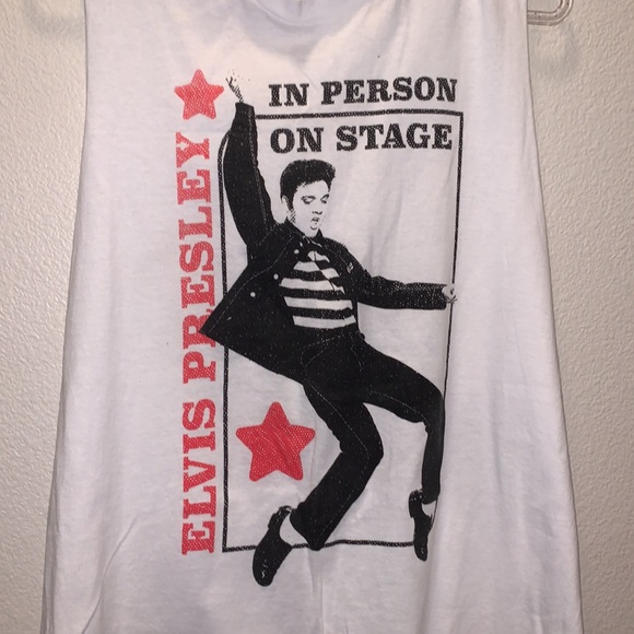 Elvis Presley white in person on stage cut off sleeveless top - Picture 2 of 5